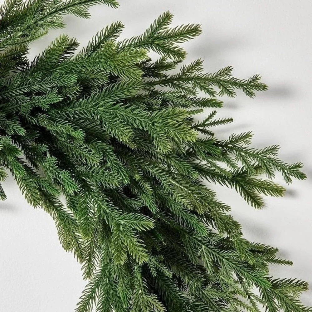 XL Pine‎ Christmas Wreath with Ribbon - Threshold Studio McGee, Target 2023